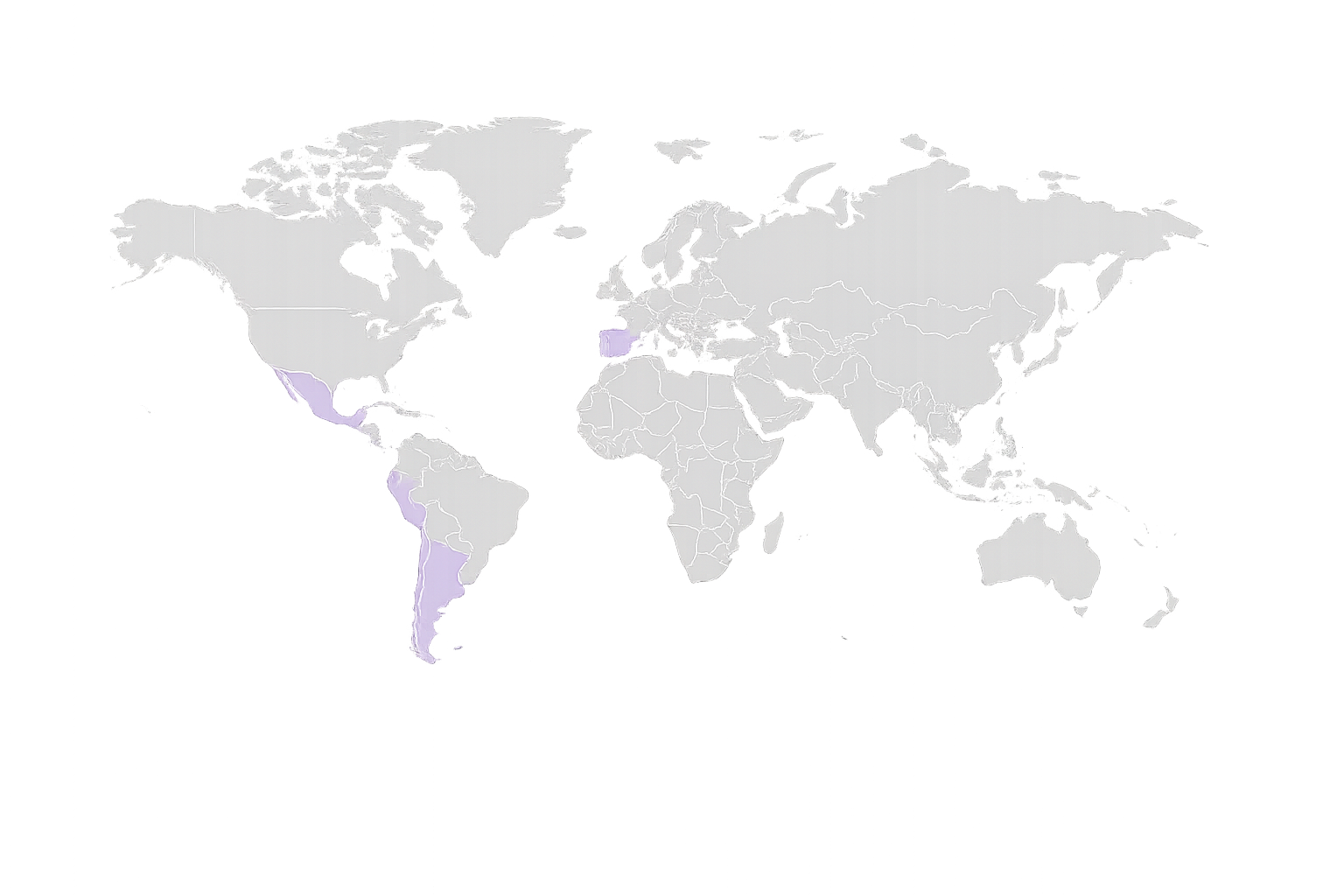 Mapa de presencia global de Hexagon X